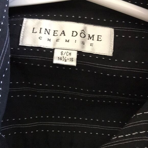Linea Dome black/ white stitch stripe button shirt - Picture 8 of 8